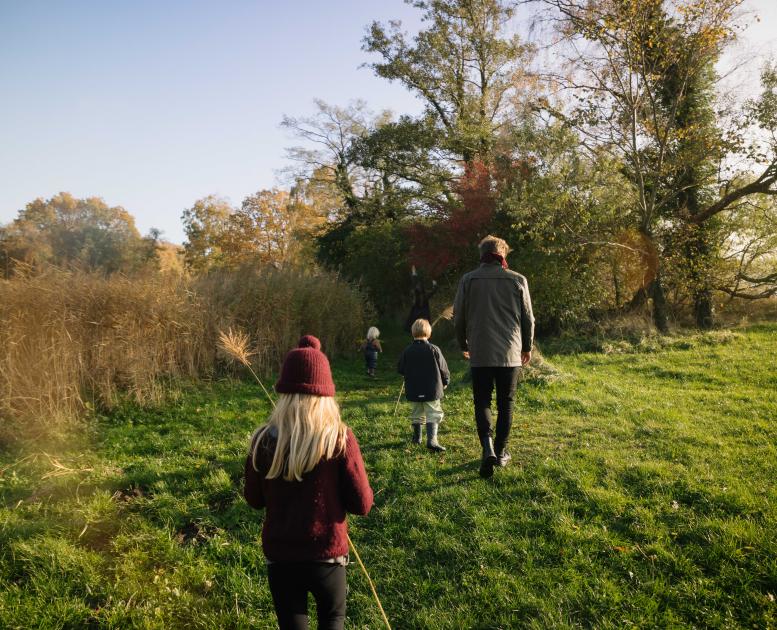 strand skov familiehygge efterår